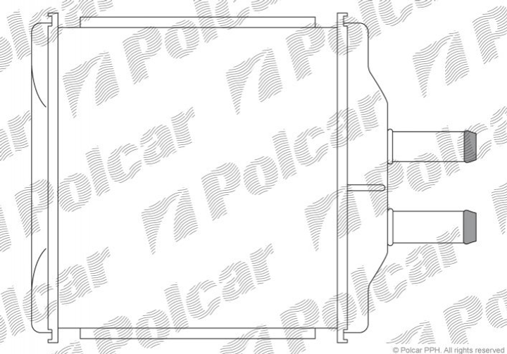 Радиатор печки Polcar 2500N81 Chevrolet Aveo 96887038, P96539642 - изображение 1