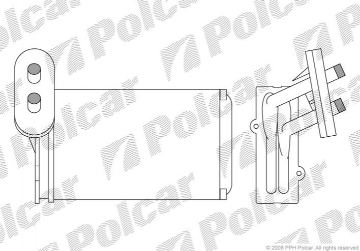 Радиатор печки Polcar 9534N81 Seat Cordoba, Ibiza, Toledo; Volkswagen Golf, Passat, Caddy, Vento, Polo, Jetta; Audi A3; Skoda Octavia 1H1820031A, 1H1819031A, 191819031F - изображение 1