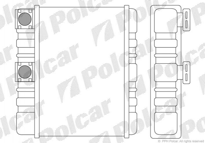 Радиатор печки Polcar 2008N82 BMW 3 Series, X3 64118372783, 8372783 - изображение 1