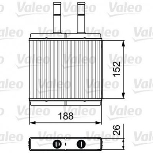 Радіатор пічки Valeo 812442 - зображення 1