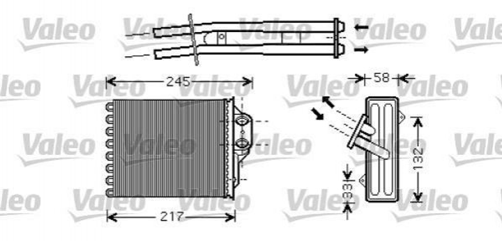 Радиатор печки Valeo 812336 Fiat 500, Panda 77362540 - изображение 2