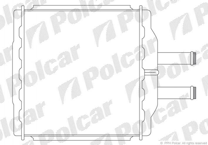 Радиатор печки Polcar 2505N81 Chevrolet Lacetti; Daewoo Nubira 96554446 - изображение 1