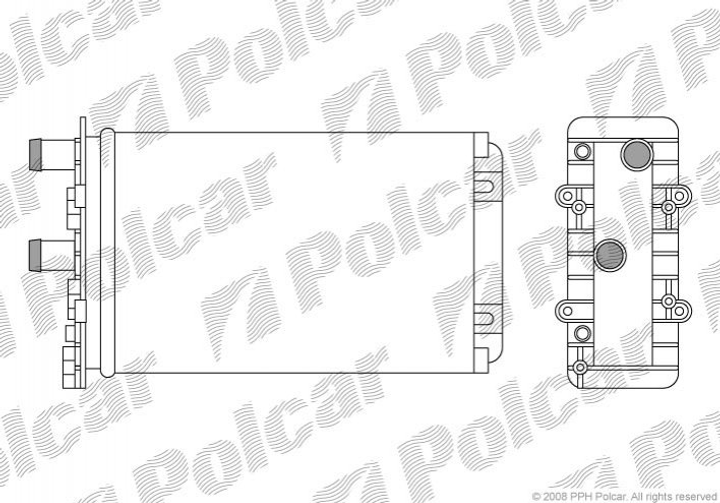 Радіатор грубки Polcar 9566N84 Volkswagen Transporter 701819032 - зображення 1