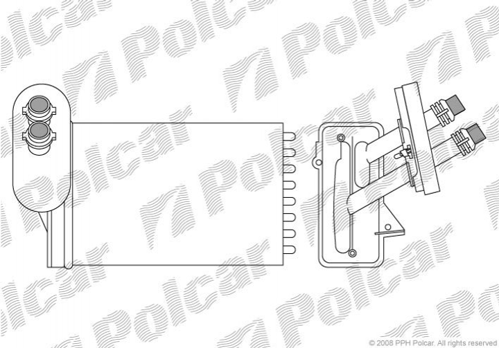 Радіатор грубки Polcar 9541N81 Volkswagen Bora, Golf; Skoda Octavia; Audi TT, A3; Seat Leon, Toledo 1J1819031A - зображення 1