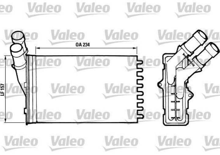 Радіатор грубки Valeo 812005 Citroen Xsara, Berlingo; Peugeot Partner, 306 644878, 96103384 - зображення 2