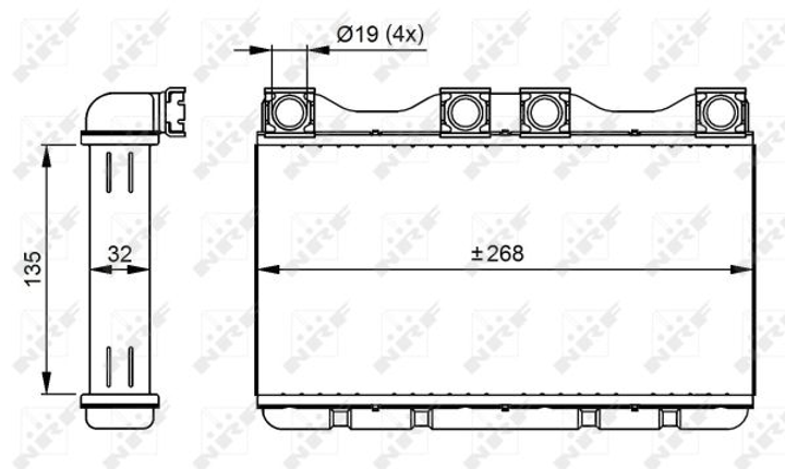 Радіатор печі NRF 54283 BMW 7 Series 64118373175, 8373175, 64118372190 - зображення 2