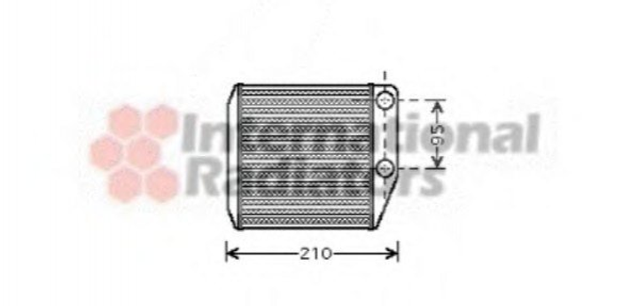 Радиатор печки Van Wezel 17006313 Fiat Punto, Grande Punto, Tipo; Opel CORSA; Citroen Nemo; Peugeot Bipper 161846855702423, 1618468, 55702423 - изображение 1