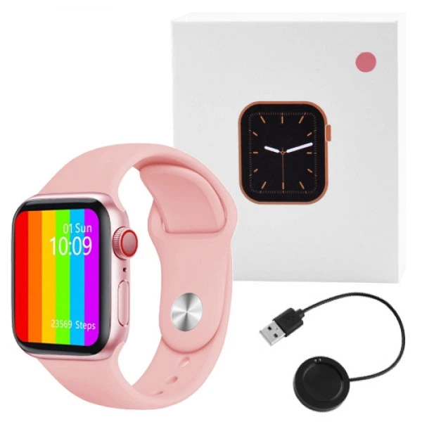 Смарт годинник Smart Watch W26 Тонометр ЕКГ Термометр Лічильник калорій Рожеві - Фото 4 Смарт годинник Smart Watch W26 Тонометр ЕКГ Термометр Лічильник калорій Рожеві - зображення 4