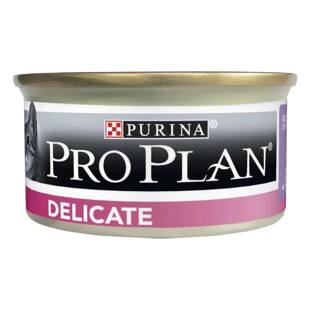 Вологий корм для котів з чутливим травленням Purina Pro Plan Delicate 85 гр (індичка) - изображение 2