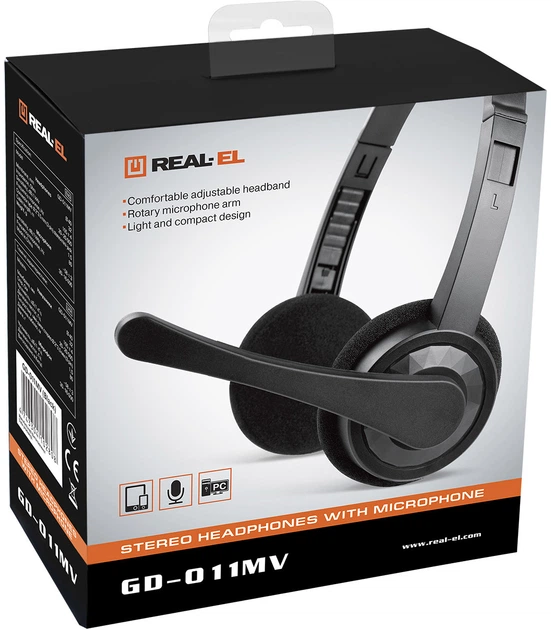 Наушники REAL-EL GD-011MV Black (EL124100022) - изображение 9