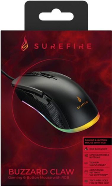 Mysz SureFire Buzzard Claw RGB USB Czarny (23942488361) - obraz 4