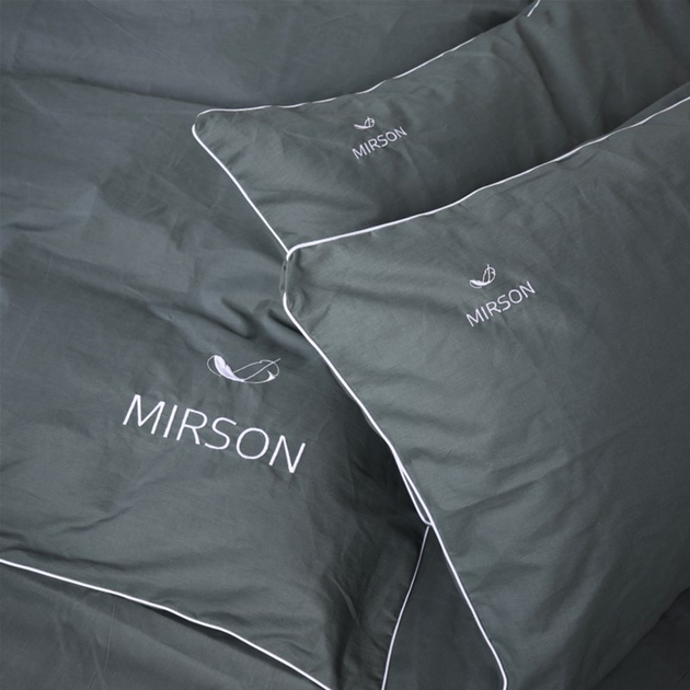 Акція на Комплект постільної білизни MirSon Ranforce Elite Corner 16-7000 "Green Grey" 220х240 см від Rozetka