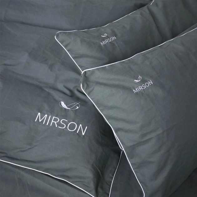 Акція на Комплект постільної білизни MirSon сімейний 160x220 см х 2 шт 16-7000 Green Grey Ranforce Elite від Rozetka