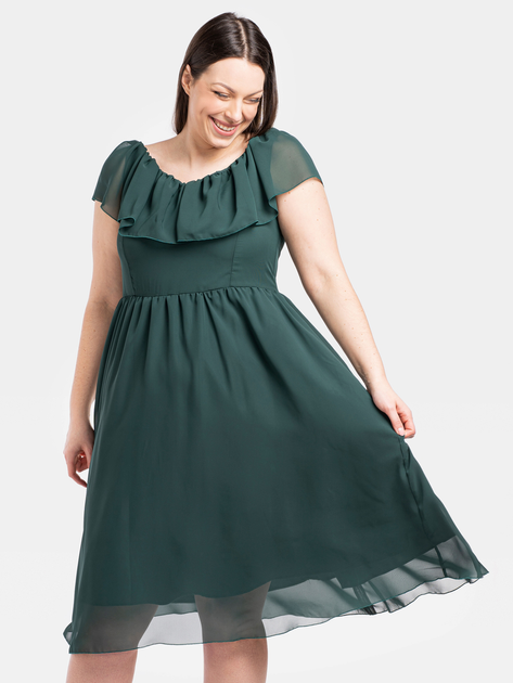 Сукня вечірня міді літня жіноча Karko SB531 50 Зелена (5903676115939) - зображення 1