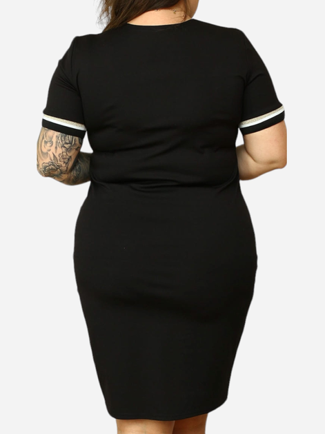Плаття-футболка міді літнє жіноче Karko SB833 50-52 Чорне (5903676156673) - зображення 2