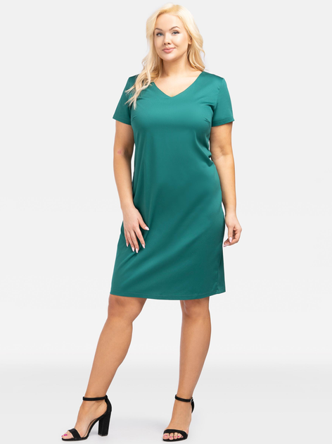 Плаття-футболка міді літнє жіноче Karko SC095 56 Зелене (5903676191360) - зображення 1
