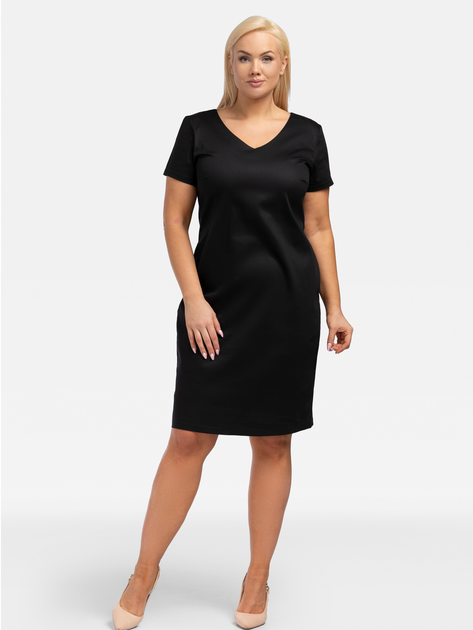 Плаття-футболка міді літнє жіноче Karko SC096 52 Чорне (5903676191544) - зображення 1