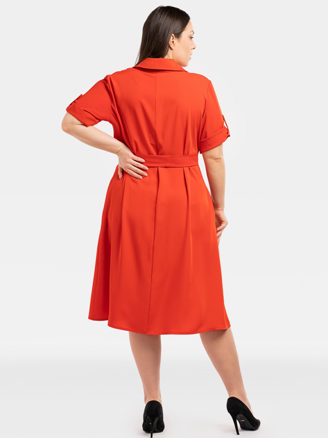 Плаття-сорочка міді літнє жіноче Karko SC113 38-40 Червоне (5903676192954) - зображення 2