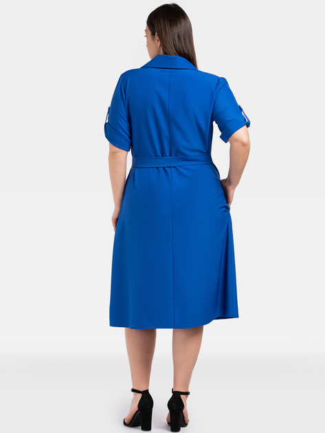 Плаття-сорочка міді літнє жіноче Karko SC114 50-52 Синє (5903676192930) - зображення 2