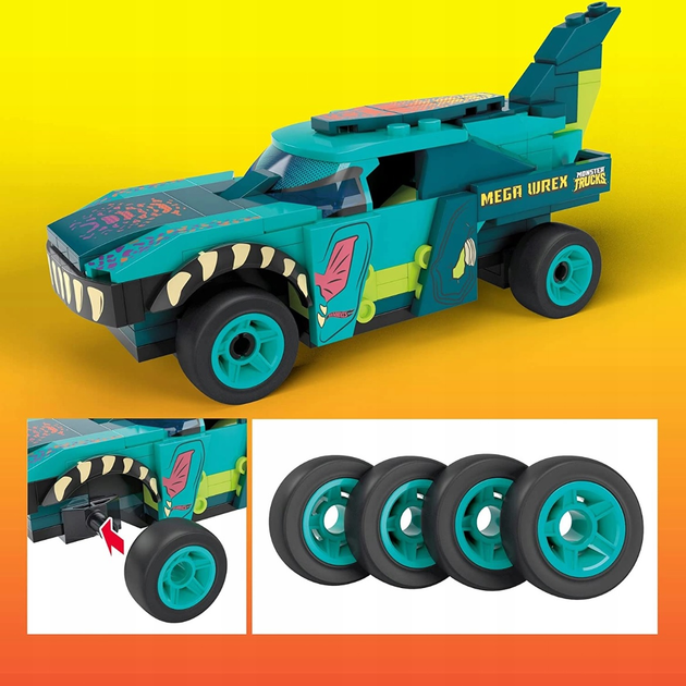 Klocki konstrukcyjne Mega Hot Wheels Mega-Wrex Monster Truck 187 elementów (1947350247803) - obraz 5