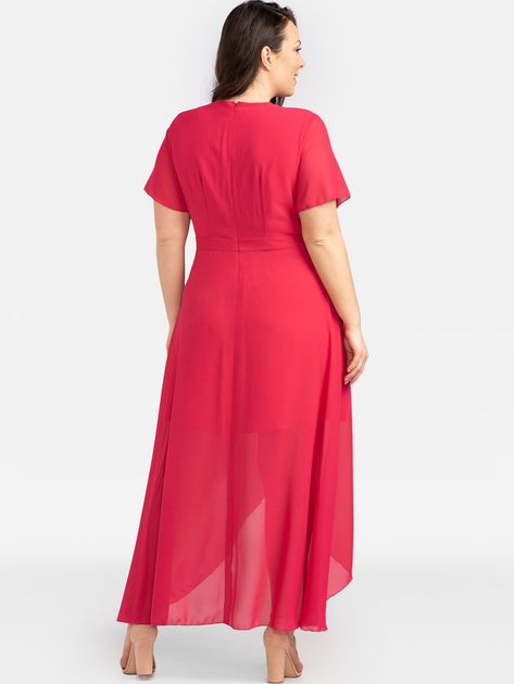 Плаття на запах довге літнє жіноче Karko SA633 46 Рожеве (5903676046561) - зображення 2