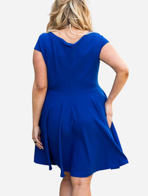 Плаття на запах коротке літнє жіноче Karko SB146 46-48 Синє (5903676065456) - зображення 2