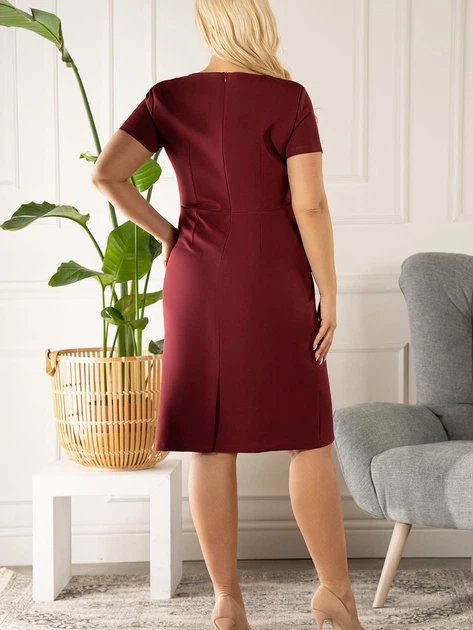 Плаття міді літнє жіноче Karko SC195 46 Бордове (5903676209829) - зображення 8