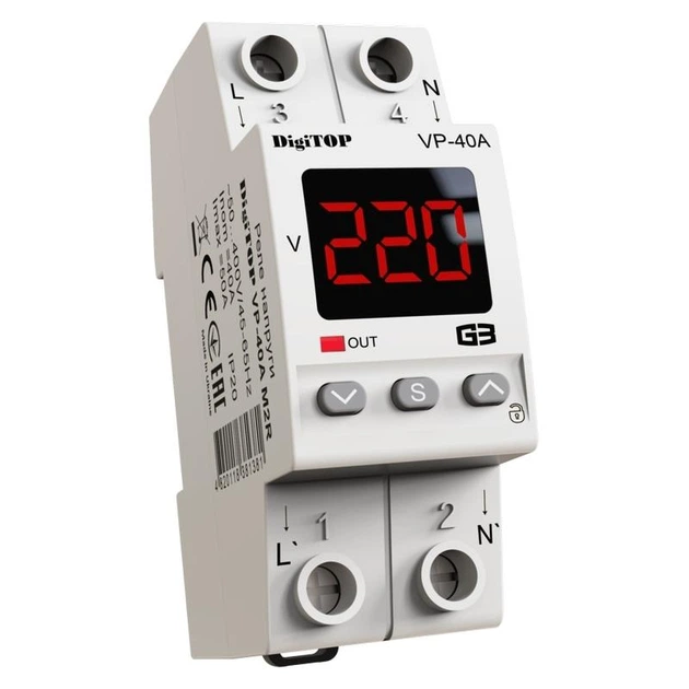 Реле напряжения – DigiTOP VP-40A M2R - Фото 1 Реле напряжения – DigiTOP VP-40A M2R - изображение 1
