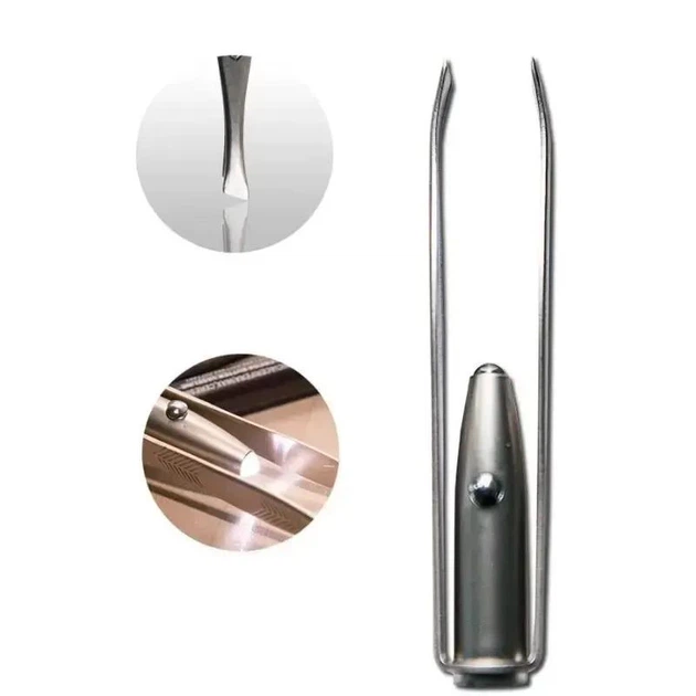 Пинцет для бровей LED Light Makeup Tool со светодиодной подсветкой 467 - изображение 3