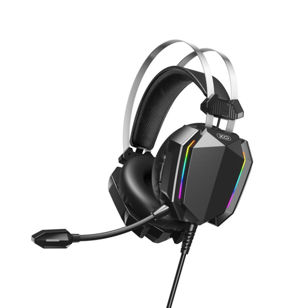 Игровые наушники XO GE-07 Static с микрофоном и RGB Long mic USB/Dual 3 ...