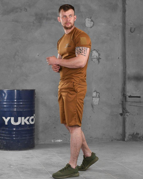 Чоловічий літній комплект ЗСУ За Перемогу шорти+футболка XL койот (87396) - зображення 2