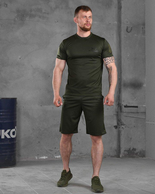Чоловічий літній комплект ЗСУ За Перемогу шорти+футболка 3XL олива (87397) - зображення 1