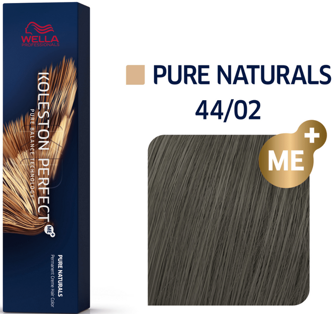Стійка фарба для волосся Wella Professionals Koleston Perfect ME+ Pure Naturals 44.02 Matt Intense Medium Brown 60 мл (4064666585079) - зображення 1