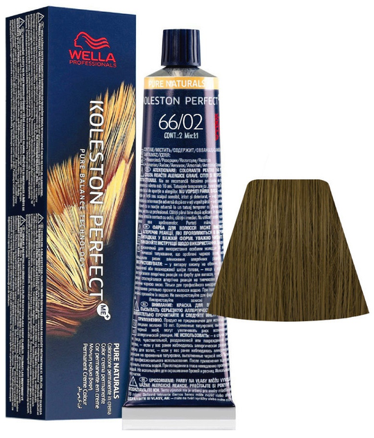 Trwała farba do włosów Wella Professionals Koleston Perfect ME+ Pure Naturals 66.02 Dark Intense Matt Blonde 60 ml (4064666224114) - obraz 1