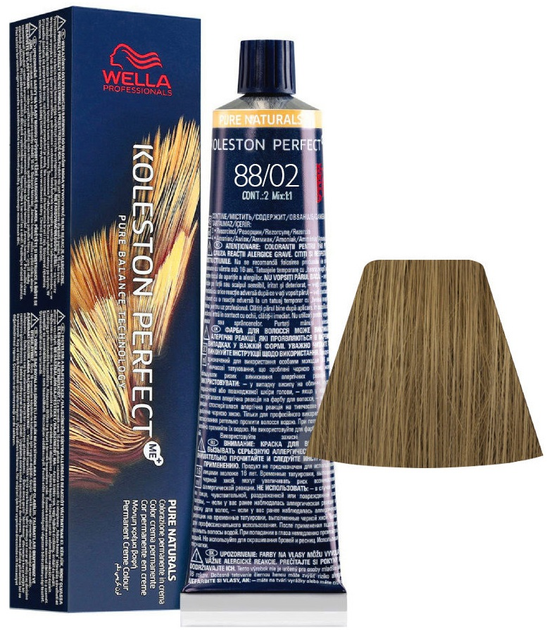 Стійка фарба для волосся Wella Professionals Koleston Perfect ME+ Pure Naturals 88.02 Light Intense Matt Blonde 60 мл (4064666251233) - зображення 1