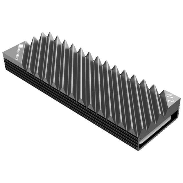 Охлаждающий радиатор Jonsbo Heatsink NVMe M.2 2280, алюминиевый сплав с термопрокладками Серый (J2280-BLK) - изображение 9