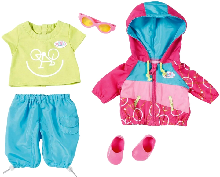 Набір одягу для ляльок Baby Born Play & Fun Biker Outfit 43 см (4001167823705) - зображення 2