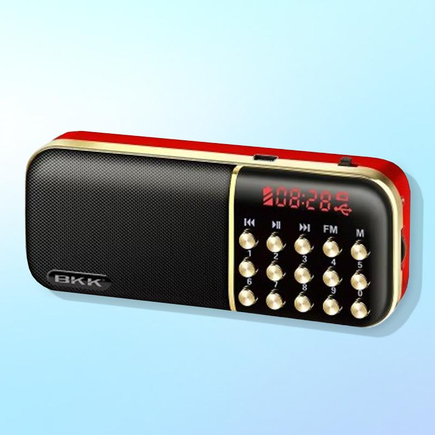 FM радиоприемник 8S1 радио на батарейках от сети USB с MP3 и фонариком - изображение 1