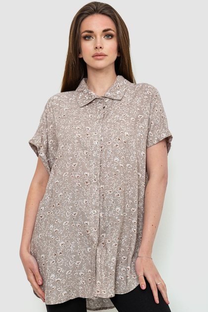 Рубашка женская штапель, цвет мокко, размер L-XL FA_010099 – Брендовая ...