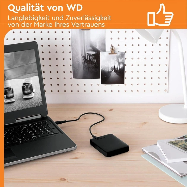 Портативный внешний жесткий диск WD Elements WDBUZG0010BBK-WESN 1 ТБ USB 3.0 Черный - изображение 6