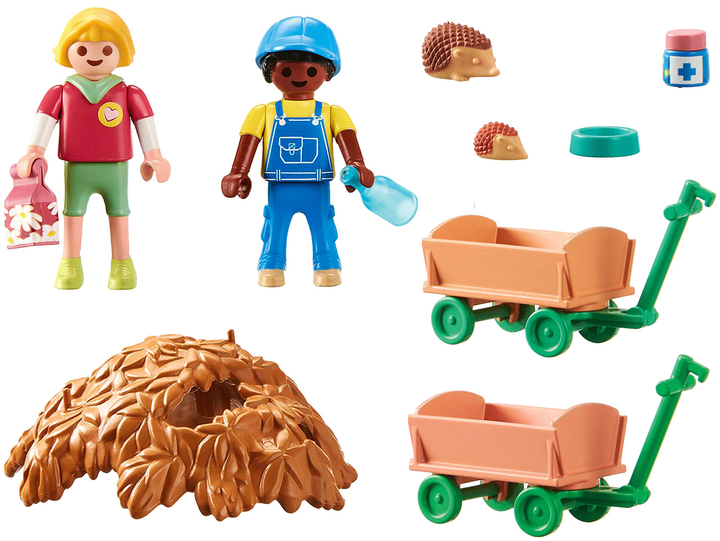 Zestaw figurek Playmobil My Life Care of The Hedgehog Family z akcesoriami 18 elementów (4008789715128) - obraz 2