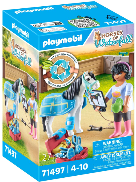 Набір фігурок Playmobil Horses of Waterfall Horse Therapist з аксесуарами 27 предметів (4008789714978) - зображення 1