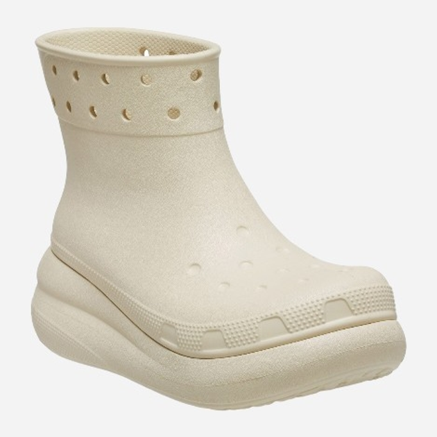 Жіночі гумові чоботи низькі Crocs Classic Crush Rain Boot 207946-BONE 37-38 Кремові (196265156948) - зображення 2