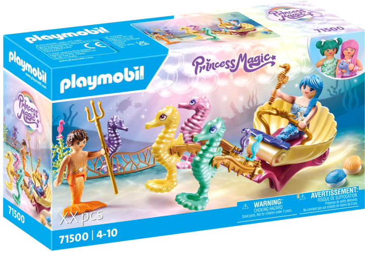 Zestaw figurek Playmobil Princess Magic Mermaid with Seahorse Carriage 20 elementów (4008789715005) - obraz 1