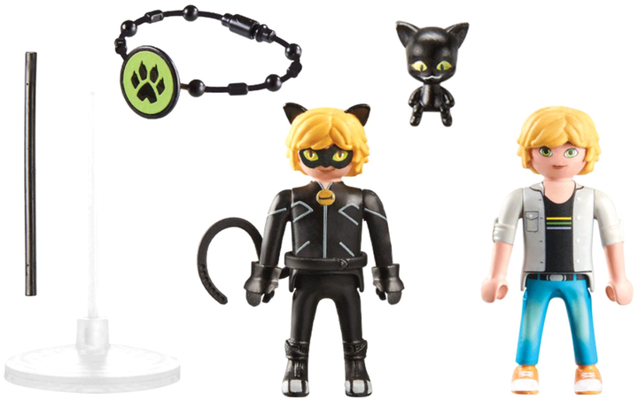 Набір фігурок Playmobil Miraculous Adrien & Cat Noir 11 предметів (4008789713377) - зображення 2