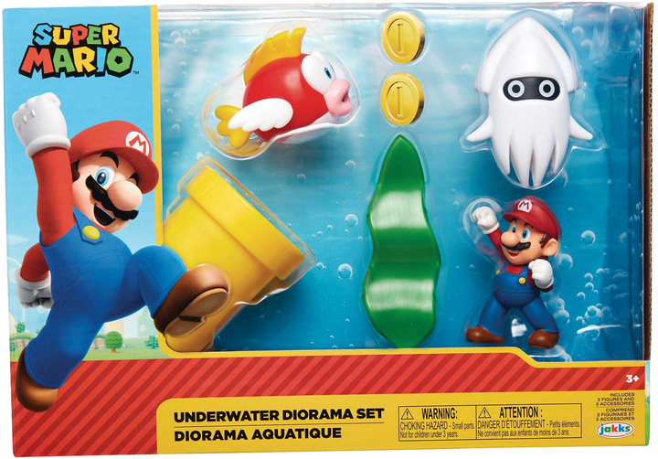 Zestaw figurek Jakks Pacific Super Mario Underwater Diorama 7 elementów (0192995400160) - obraz 1