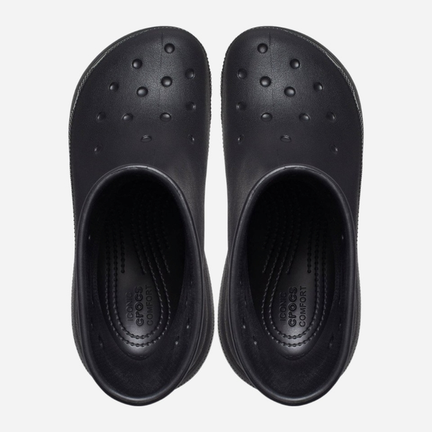 Жіночі гумові чоботи низькі Crocs Classic Crush Rain Boot 207946-BLK 36-37 Чорні (196265150496) - зображення 7
