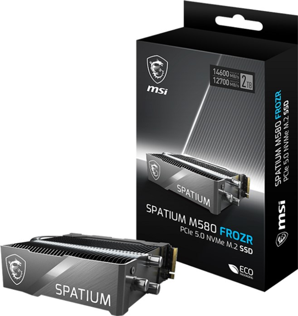 SSD диск MSI SPATIUM M580 FROZR 2TB M.2 2280 NVMe PCIe 5.0 x4 3D NAND TLC (S78-440Q780-P83) - зображення 5