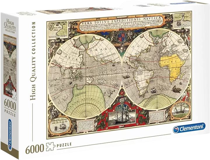 Puzzle Clementoni HQ Antique Nautical Map 6000 elementów (8005125365265)  - obraz 1