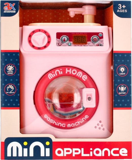 Пральна машина Ao Xie Toys Mini Appliance з раковиною Рожева (5908275124061) - зображення 1